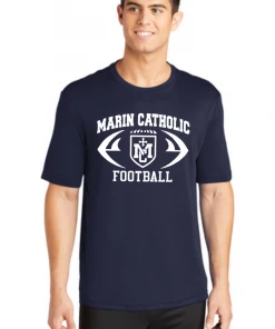 Sporttek Marin Catholic Football Navy Workout T-Shirt