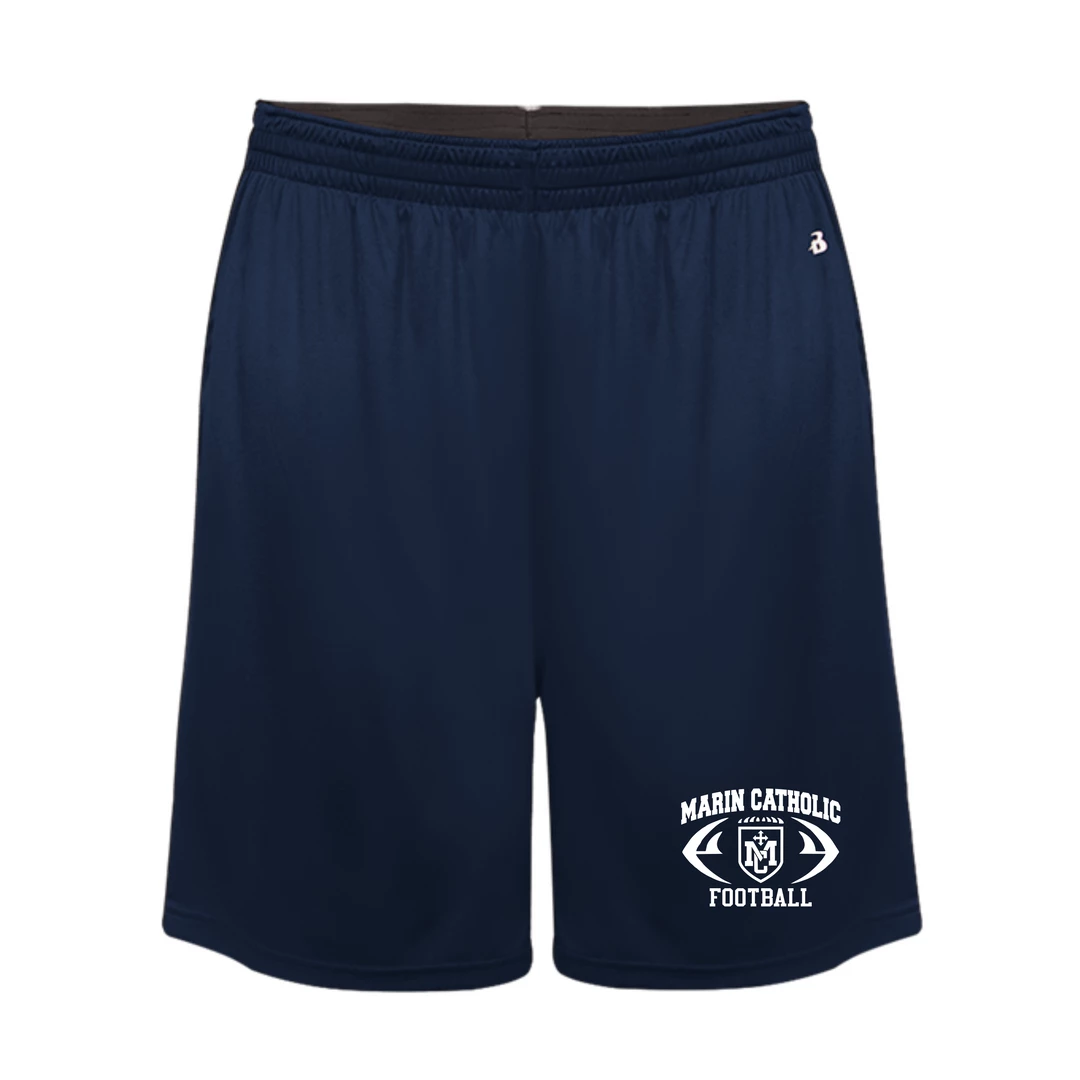 Badger Marin Catholic Football Pocket Shorts 3 Badger Marin Catholic Football Pocket Shorts