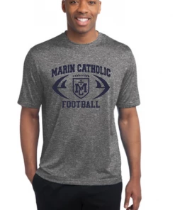 Sporttek Marin Catholic Football Grey Workout T-Shirt